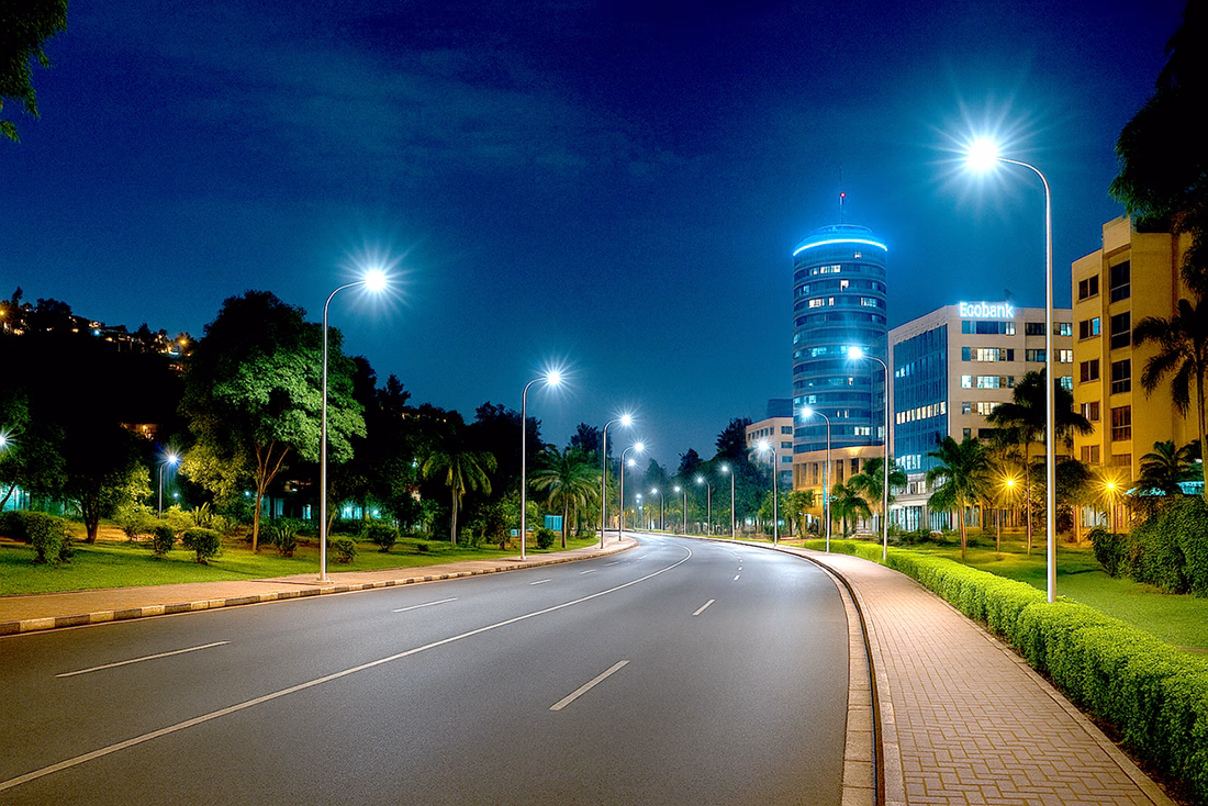 Kigali streets at night