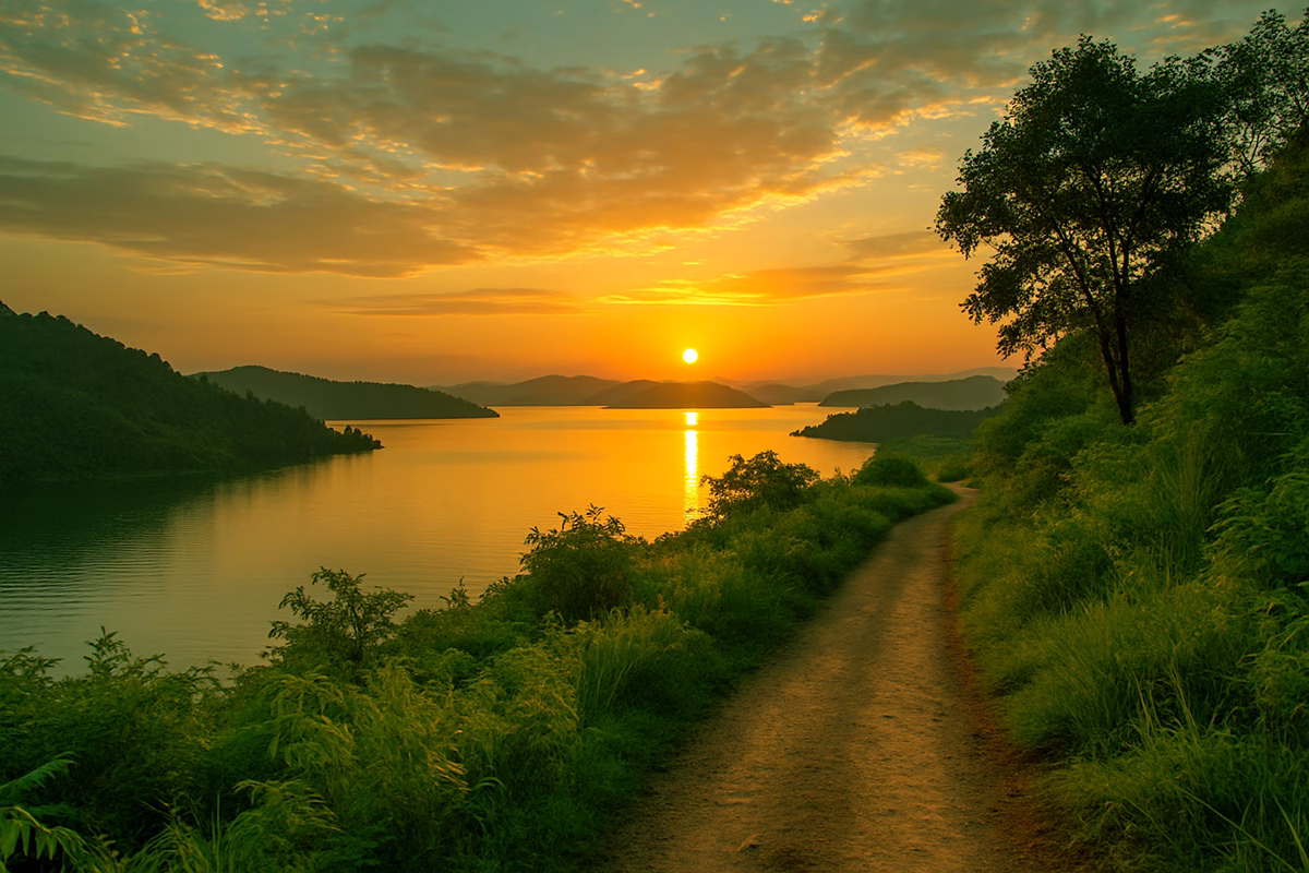 Lake Kivu sunset Rwanda