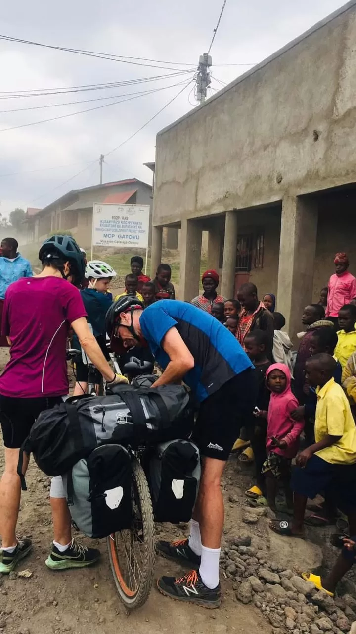 Kids smiling along Congo Nile Trail